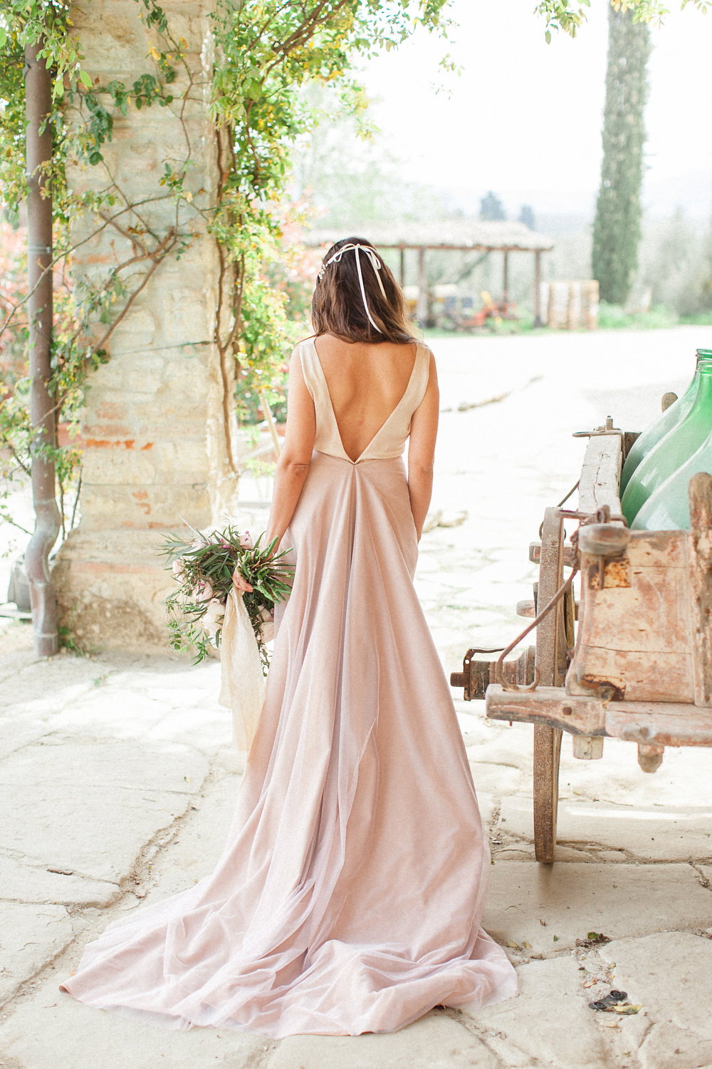 Blush bespoke bridal gown by Louise Made in Italy I adore 
