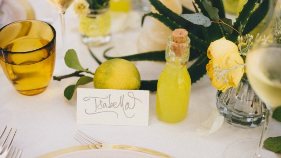 Limoncello inspired wedding styling idea