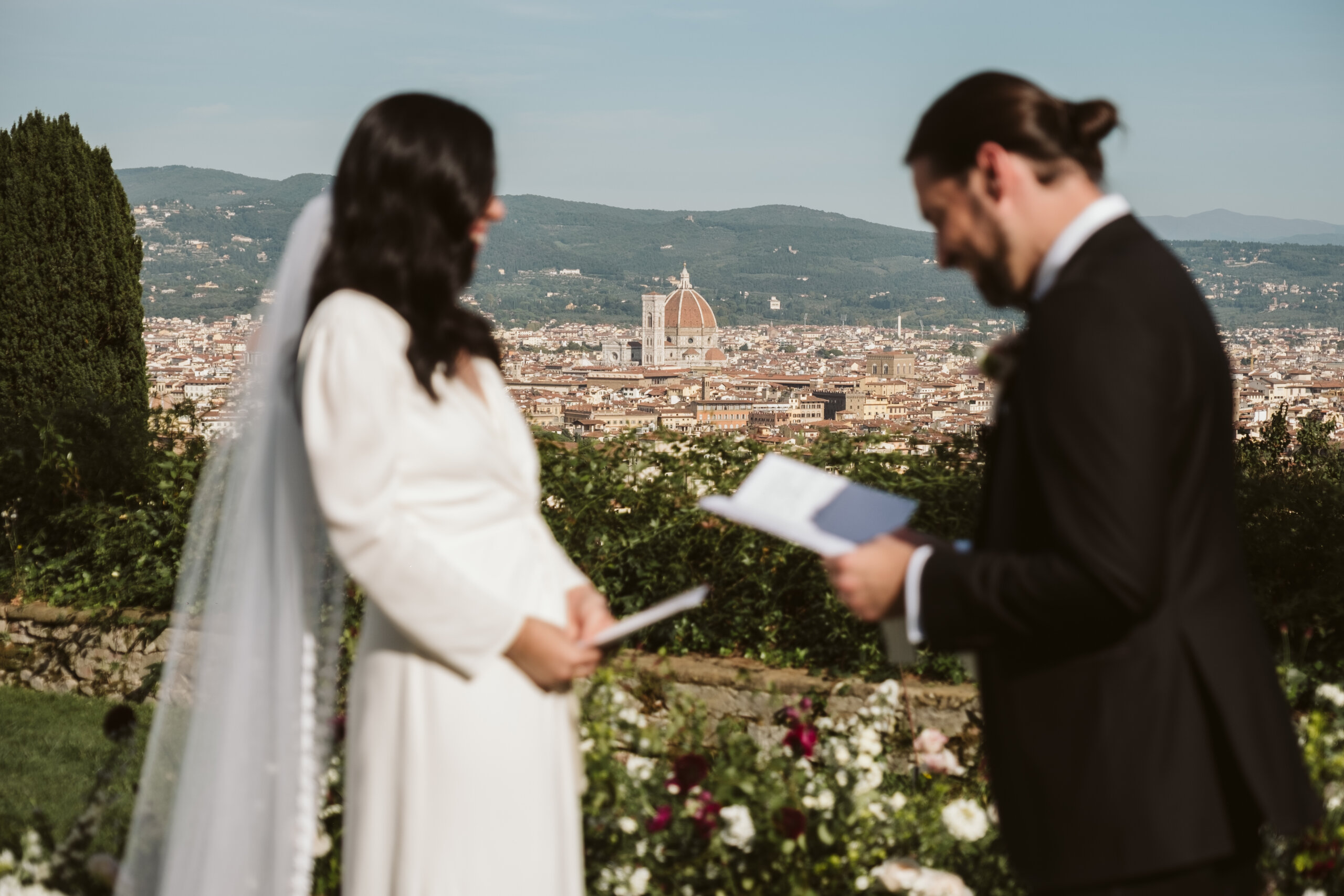 Saying your vows surrounded by the garden, the Duomo, and the Florentine hills 