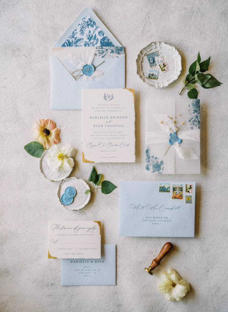 Wedding day details in Pastel Blue - Italian Weddings by Natalia 
